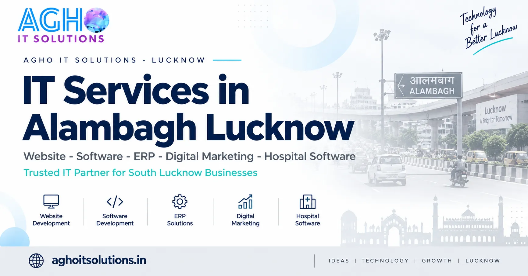 IT Company in Alambagh Lucknow - Software, Web Development and Digital Marketing Services by Agho IT Solutions